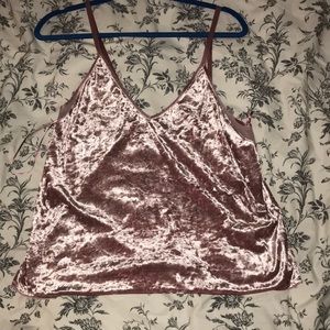 Pink Velvet Tank Top